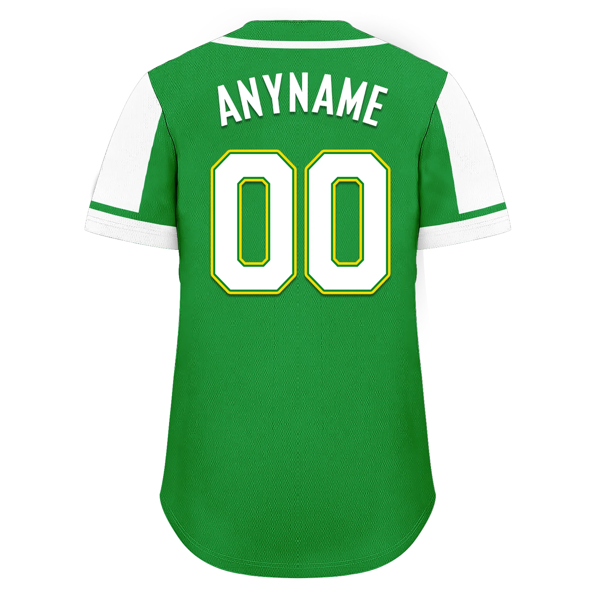 Custom Green White Raglan Sleeves Personalized Authentic Baseball Jersey BSBJ01-D017192 - Coolcustomize