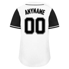 Custom White Black Raglan Sleeves Personalized Authentic Baseball Jersey BSBJ01-D020200-19