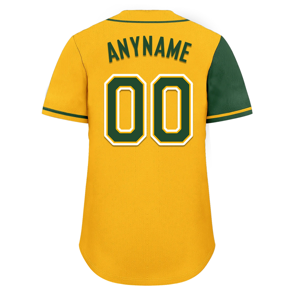Custom Green Yellow Skull Fashion Personalized Authentic Baseball Jersey BSBJ01-D017154 - Coolcustomize