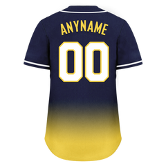 Custom Blue Yellow Fade Fashion Personalized Authentic Baseball Jersey BSBJ01-D0a70e9