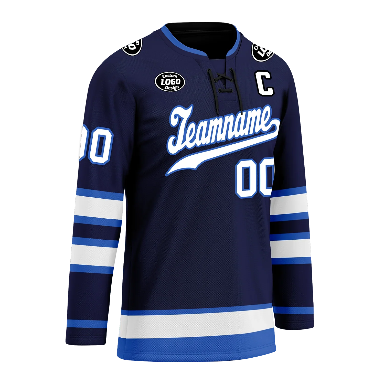 Custom Blue Personalized Hockey Jersey HCKJ01-D0a70d9 - Coolcustomize