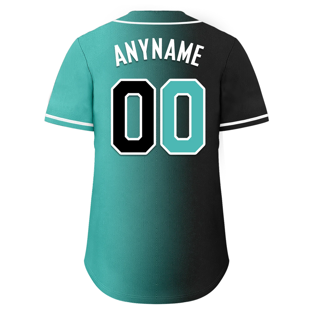 Custom Black Green Gradient Fashion Personalized Authentic Baseball Jersey BSBJ01-D0a7a0c - Coolcustomize