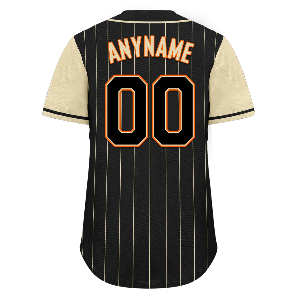 Custom Black Yellow Stripe Fashion Personalized Authentic Baseball Jersey BSBJ01-D017237 - Coolcustomize
