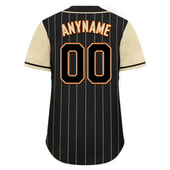 Custom Black Yellow Stripe Fashion Personalized Authentic Baseball Jersey BSBJ01-D017237