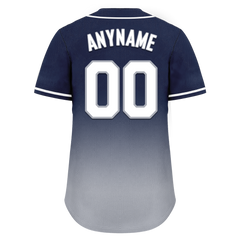 Custom Blue Grey Fade Fashion Personalized Authentic Baseball Jersey BSBJ01-D0a70b8