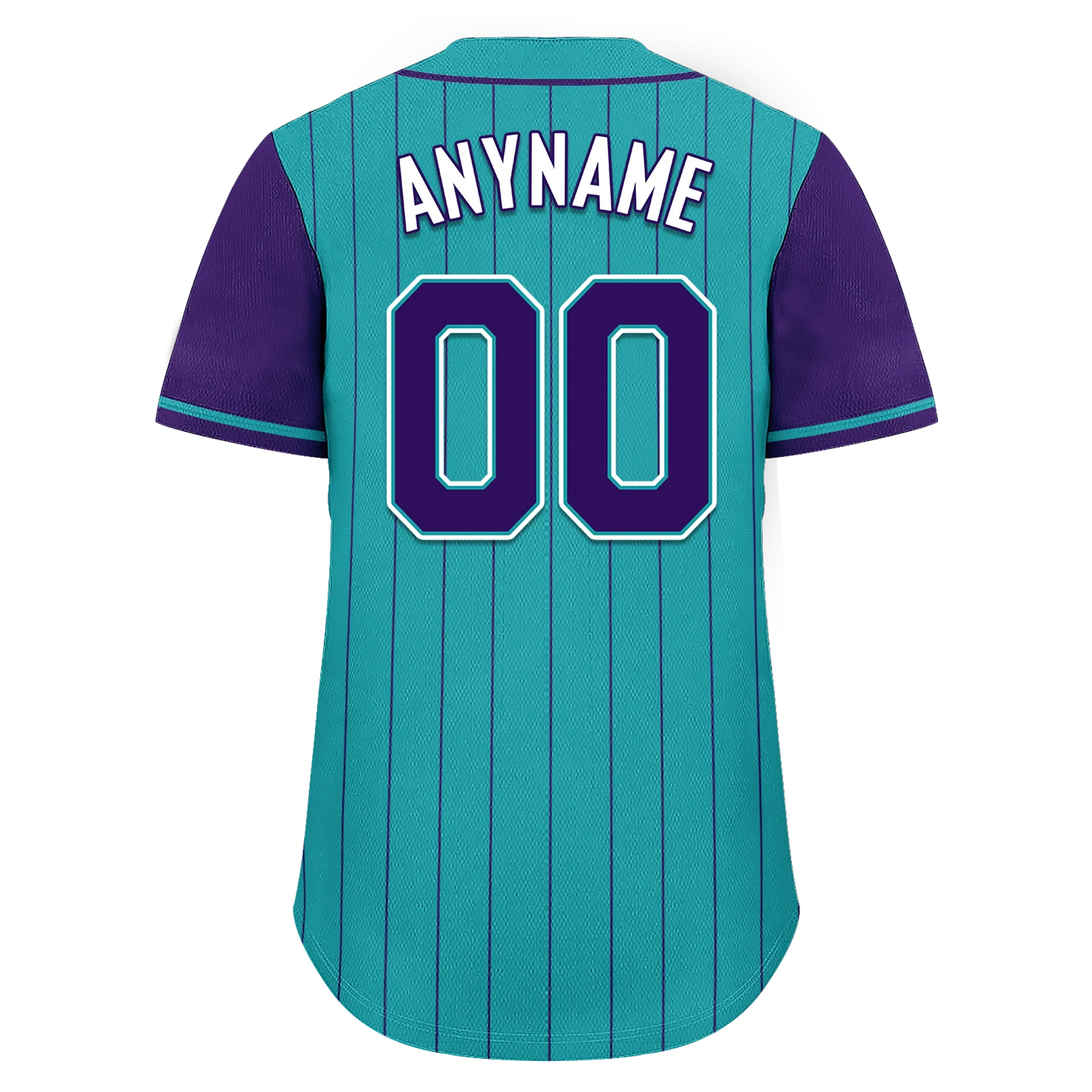 Custom Cyan Purple Stripe Fashion Personalized Authentic Baseball Jersey BSBJ01-D017247 - Coolcustomize