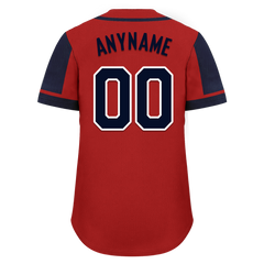 Custom Red Blue Raglan Sleeves Personalized Authentic Baseball Jersey BSBJ01-D017179