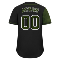 Custom Green Black Skull Fashion Personalized Authentic Baseball Jersey BSBJ01-D017152