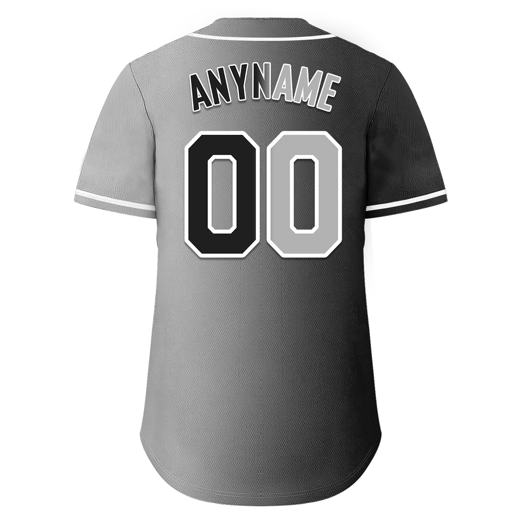 Custom Black Grey Gradient Fashion Personalized Authentic Baseball Jersey BSBJ01-D0a7a07 - Coolcustomize