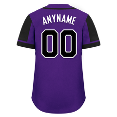 Custom Purple Black Raglan Sleeves Personalized Authentic Baseball Jersey BSBJ01-D017185