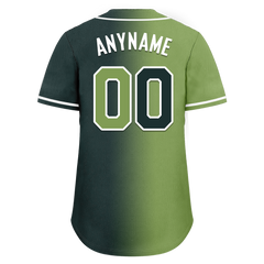 Custom Green Gradient Fashion Personalized Authentic Baseball Jersey BSBJ01-D0a708c