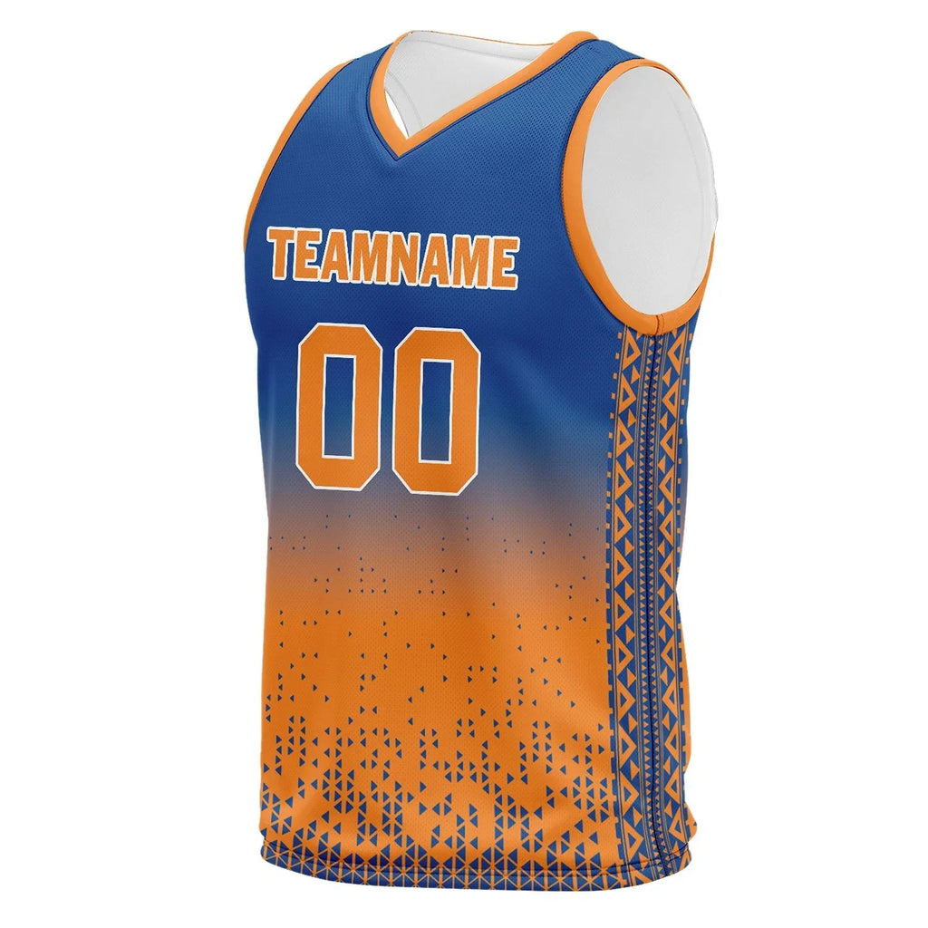 Custom Blue Orange Fade Fashion Sports Uniform Basketball Jersey BBJ01-D020102-3 - Coolcustomize