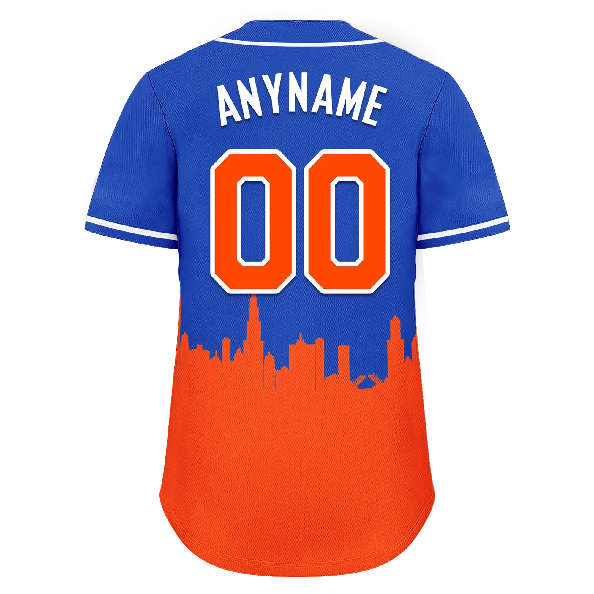 Custom Blue Orange City Edition Personalized Authentic Baseball Jersey BSBJ01-D017128 - Coolcustomize