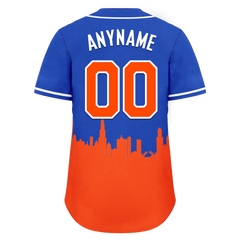 Custom Blue Orange City Edition Personalized Authentic Baseball Jersey BSBJ01-D017128