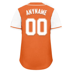 Custom Orange White Raglan Sleeves Personalized Authentic Baseball Jersey BSBJ01-D020200-4