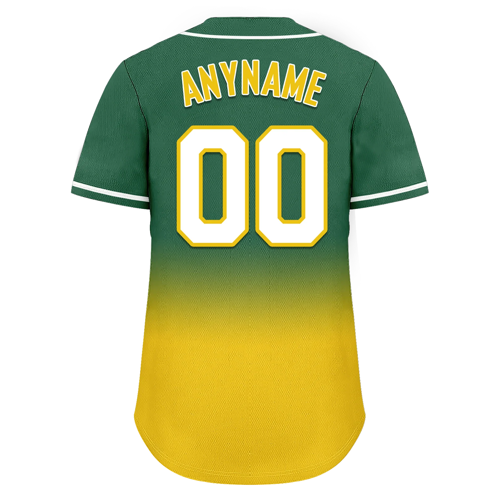 Custom Green Yellow Fade Fashion Personalized Authentic Baseball Jersey BSBJ01-D0a70ca - Coolcustomize