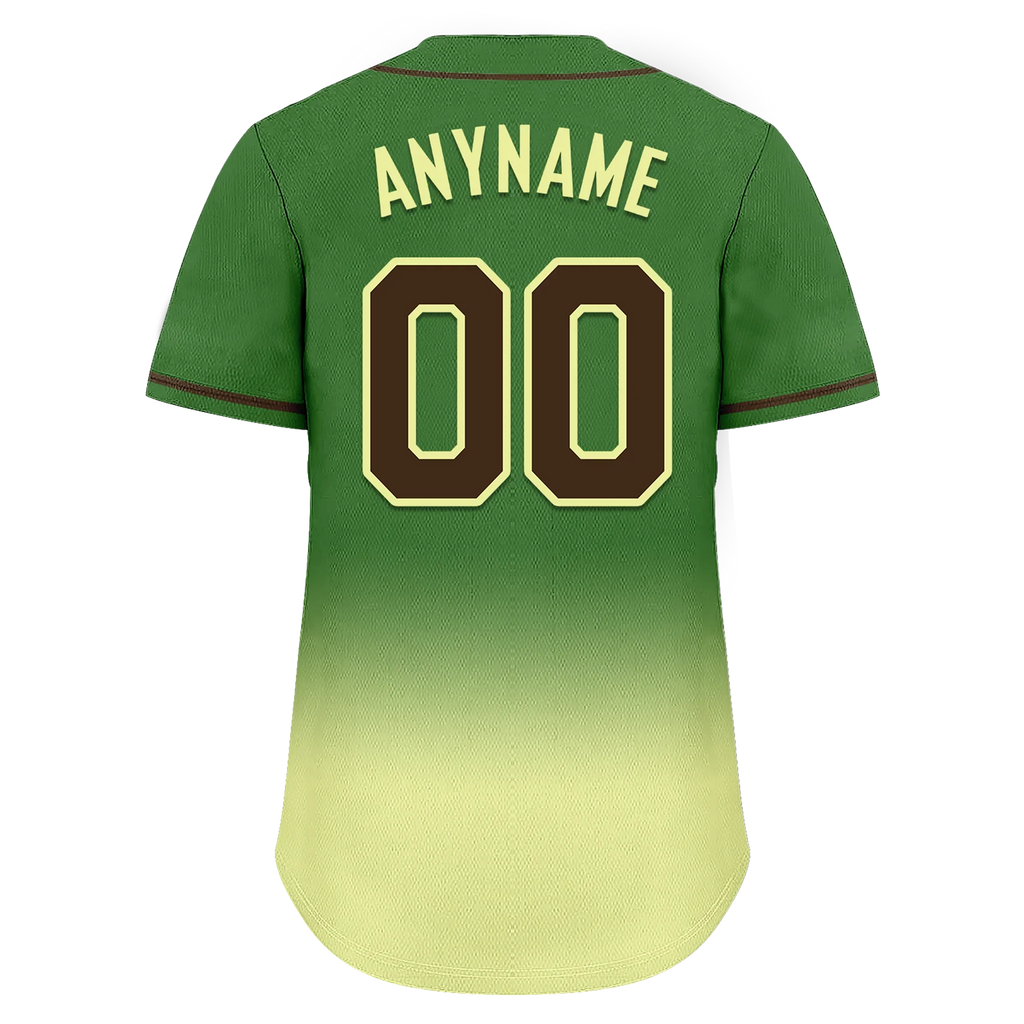 Custom Green Fade Fashion Personalized Authentic Baseball Jersey BSBJ01-D0a70f7 - Coolcustomize