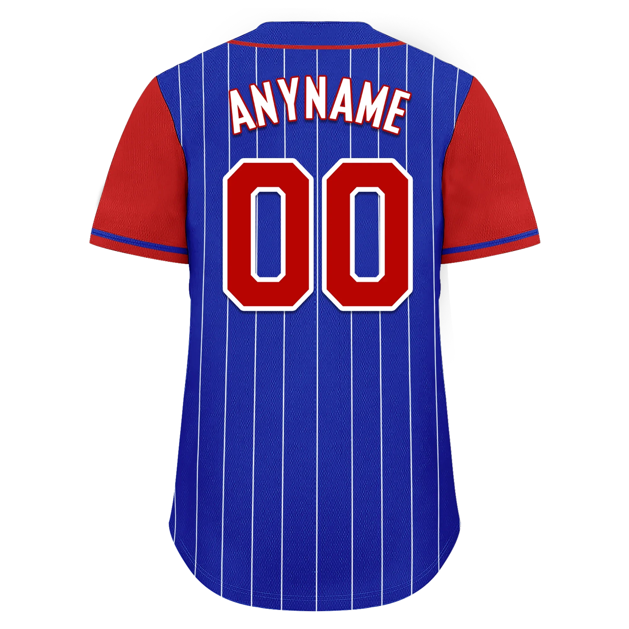 Custom Blue Red Stripe Fashion Personalized Authentic Baseball Jersey BSBJ01-D017215 - Coolcustomize