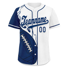 Custom White Blue Classic Style Personalized Authentic Baseball Jersey UN002-D0b0a00-ad