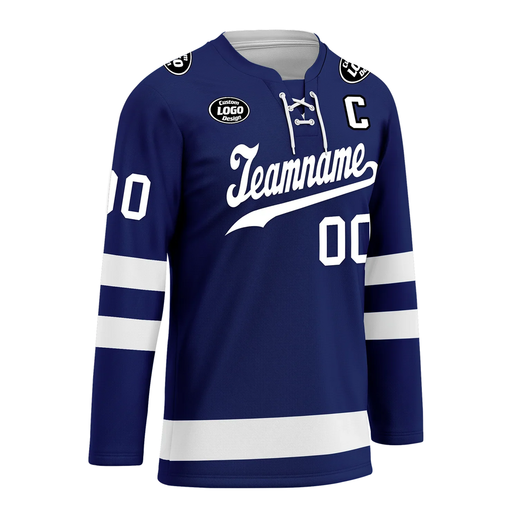 Custom Blue White Personalized Hockey Jersey HCKJ01-D0a70bc - Coolcustomize