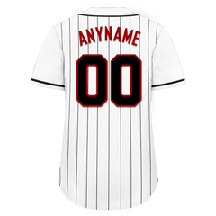 Custom White Stripe Fashion Personalized Authentic Baseball Jersey BSBJ01-D017224