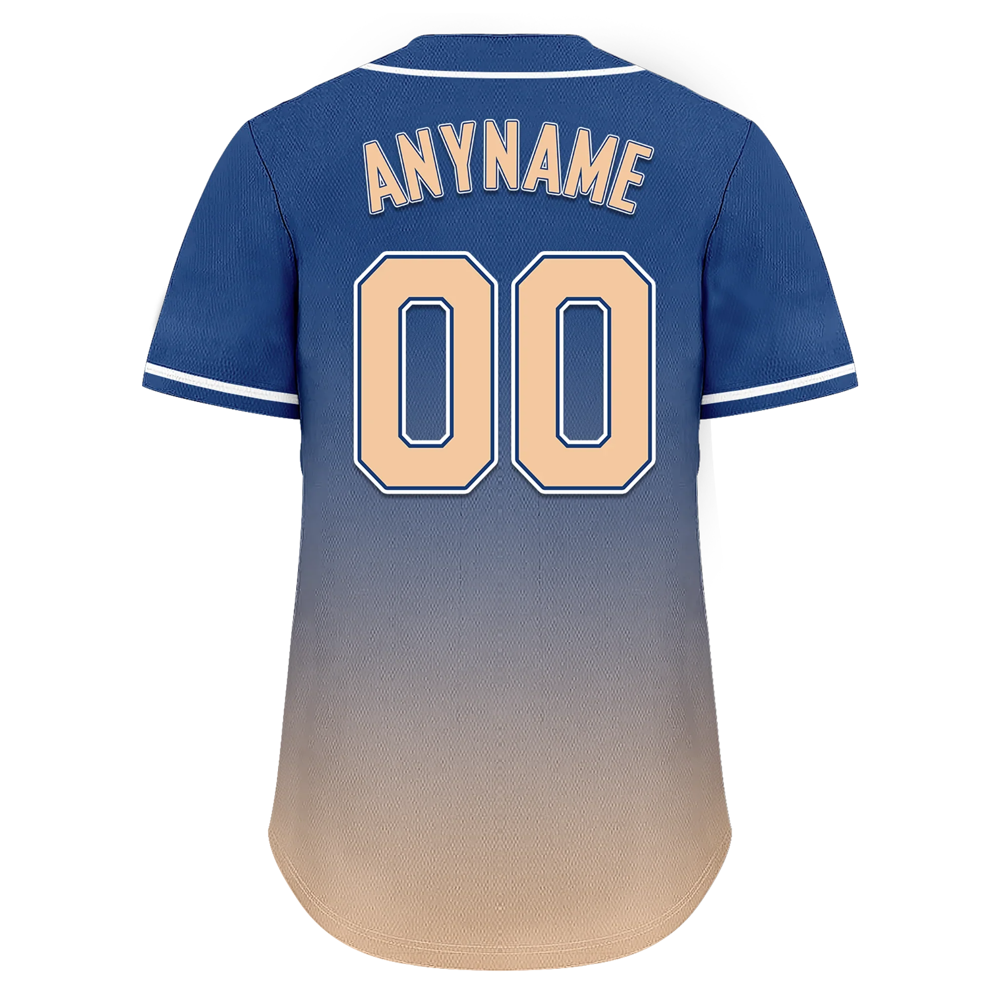Custom Blue Beige Fade Fashion Personalized Authentic Baseball Jersey BSBJ01-D0a70da - Coolcustomize