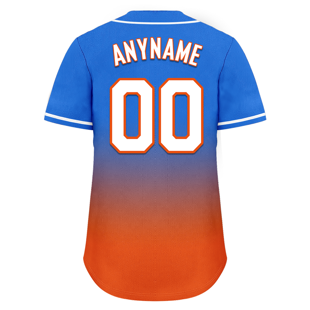 Custom Blue Orange Fade Fashion Personalized Authentic Baseball Jersey BSBJ01-D0a70b7 - Coolcustomize