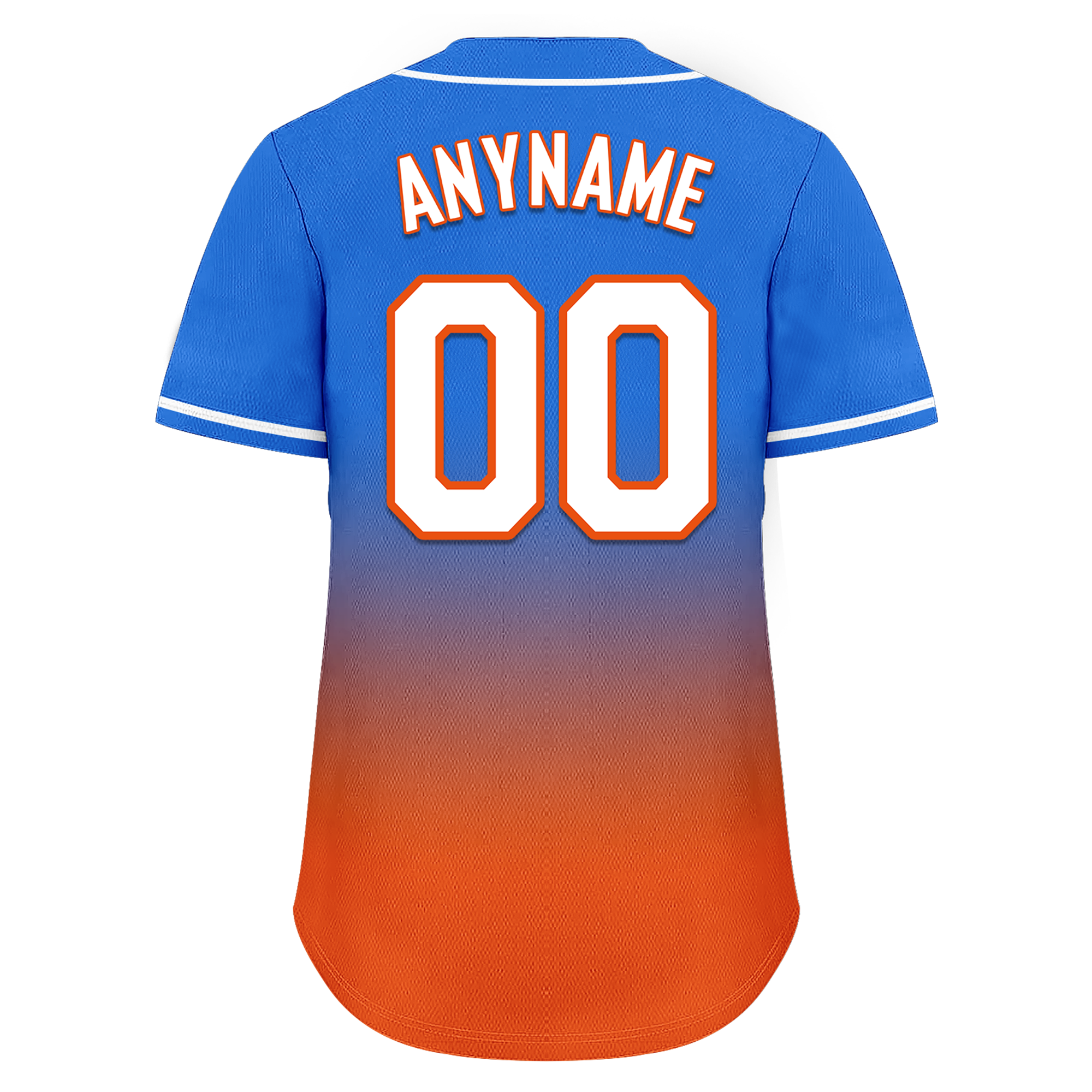 Custom Blue Orange Fade Fashion Personalized Authentic Baseball Jersey BSBJ01-D0a70b7 - Coolcustomize