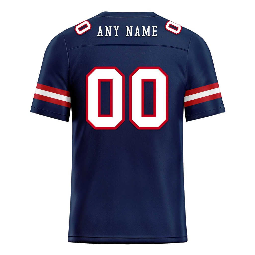 Custom Blue Classic Style Personalized Authentic Football Jersey FBJ02-bd0a70b0 - Coolcustomize