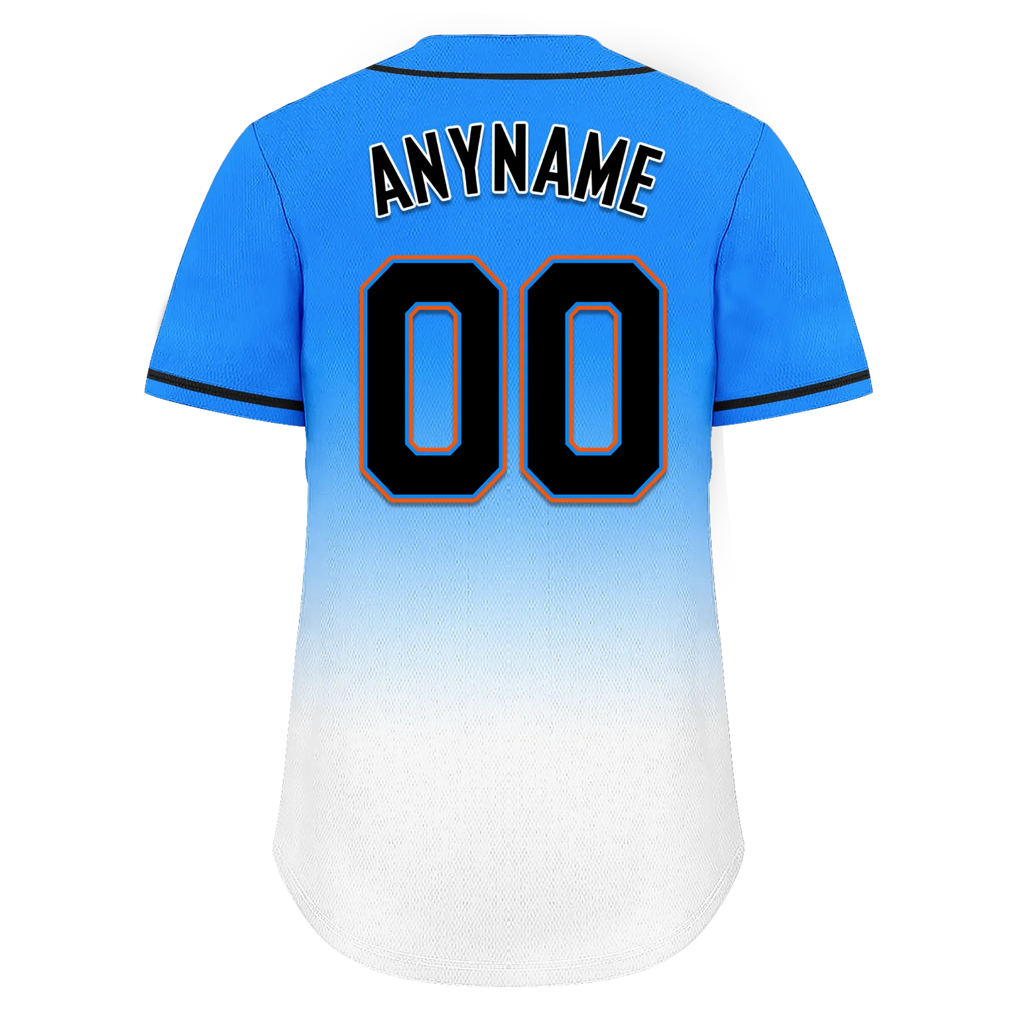 Custom Blue White Fade Fashion Personalized Authentic Baseball Jersey BSBJ01-D0a70ef - Coolcustomize