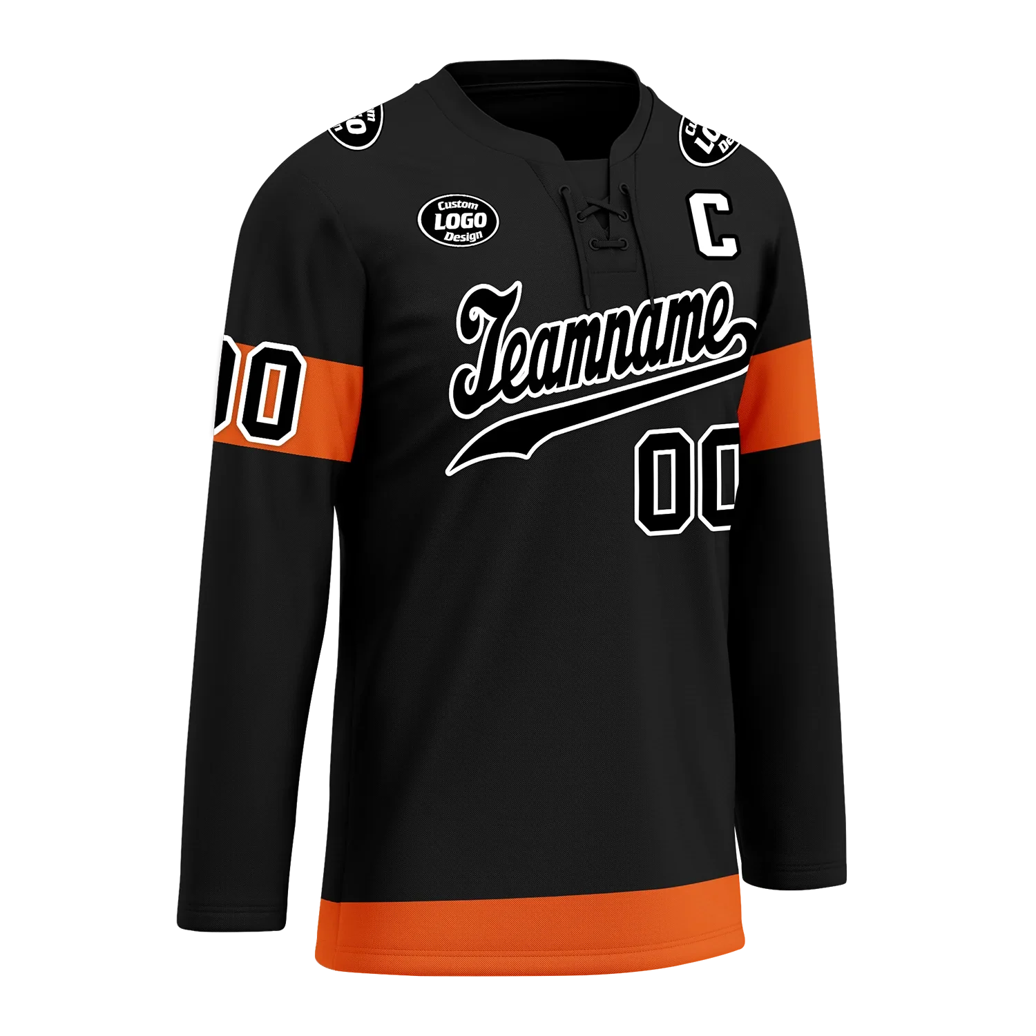 Custom Black Orange Personalized Hockey Jersey HCKJ01-D0a70ec - Coolcustomize