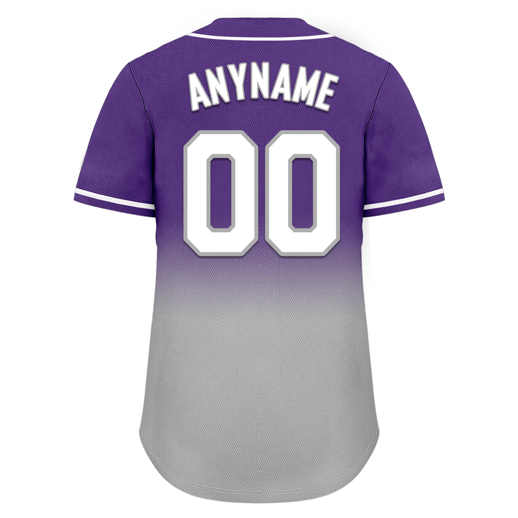 Custom Purple Grey Fade Fashion Personalized Authentic Baseball Jersey BSBJ01-D0a70cd - Coolcustomize