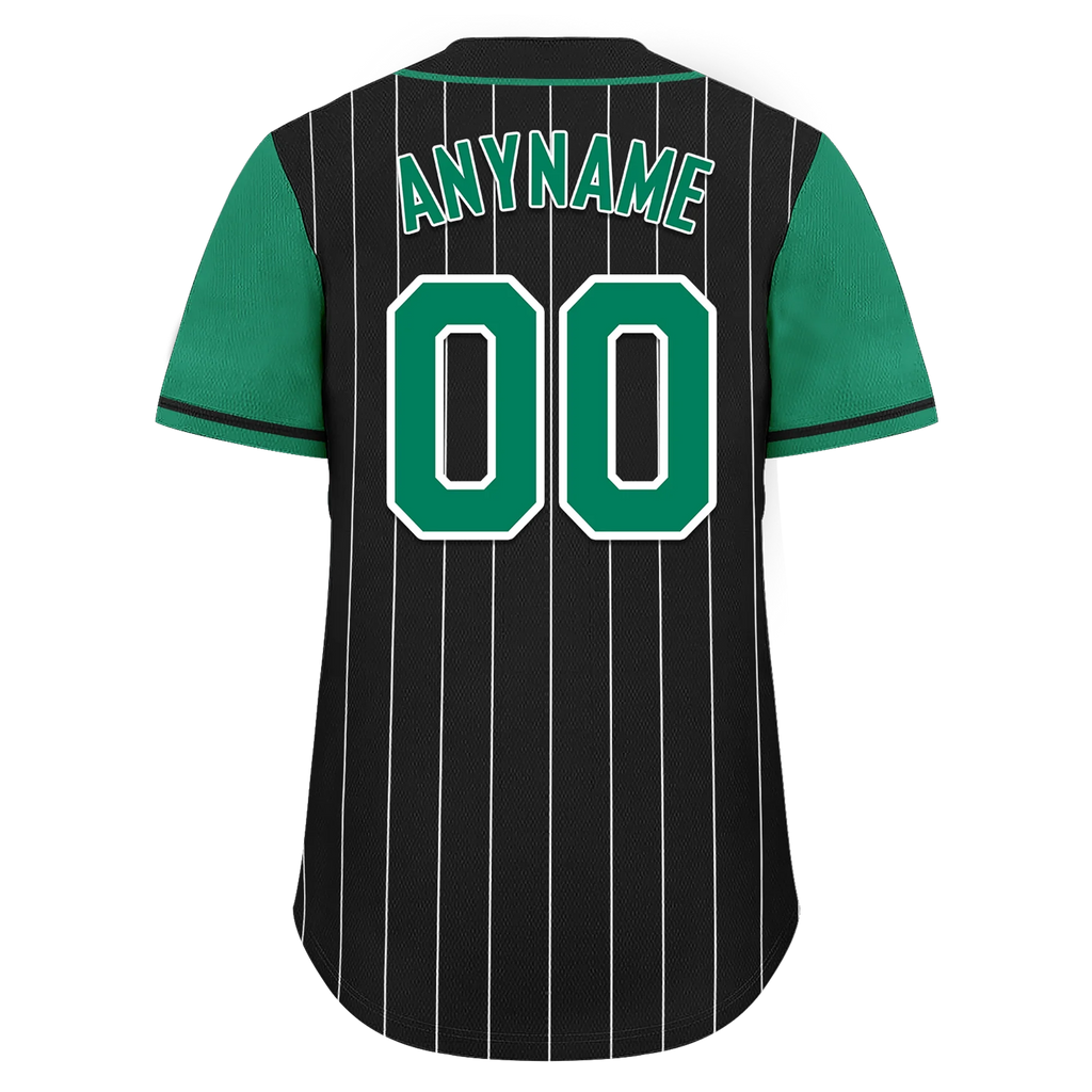 Custom Black Green Stripe Fashion Personalized Authentic Baseball Jersey BSBJ01-D017238 - Coolcustomize