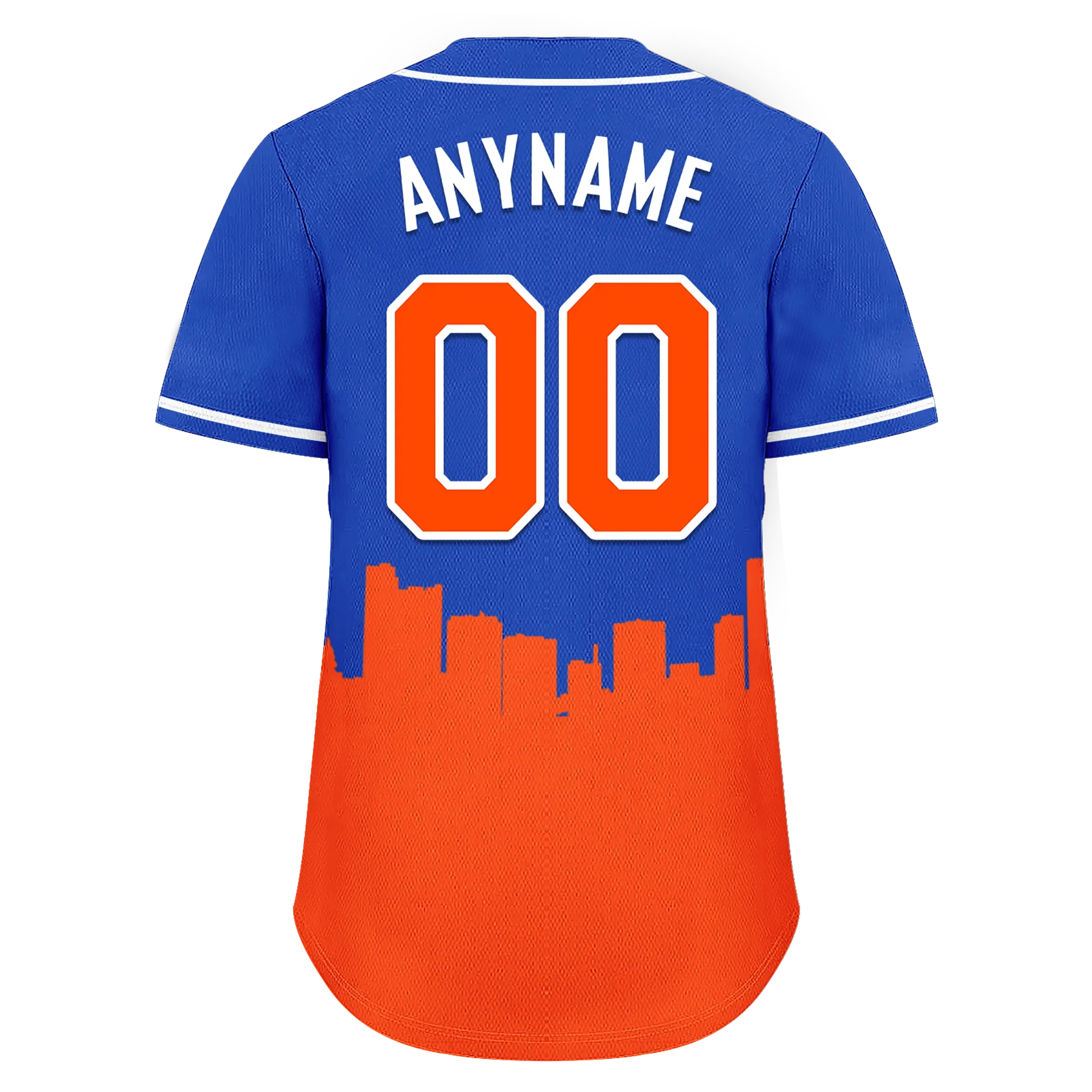 Custom Blue Orange City Edition Personalized Authentic Baseball Jersey BSBJ01-D017140 - Coolcustomize