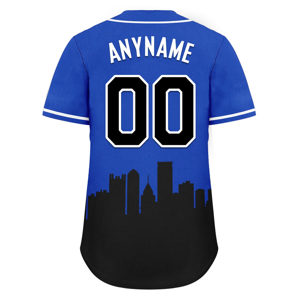 Custom Blue Black City Edition Personalized Authentic Baseball Jersey BSBJ01-D017138 - Coolcustomize