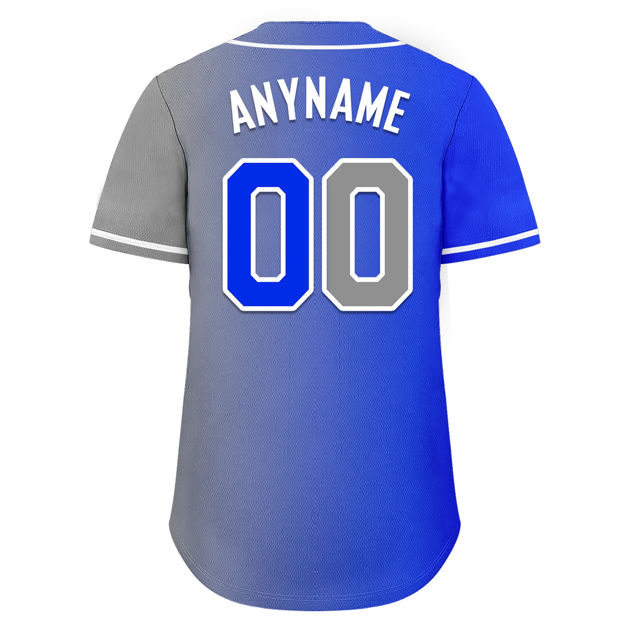 Custom Blue Grey Gradient Fashion Personalized Authentic Baseball Jersey BSBJ01-D0a709a - Coolcustomize