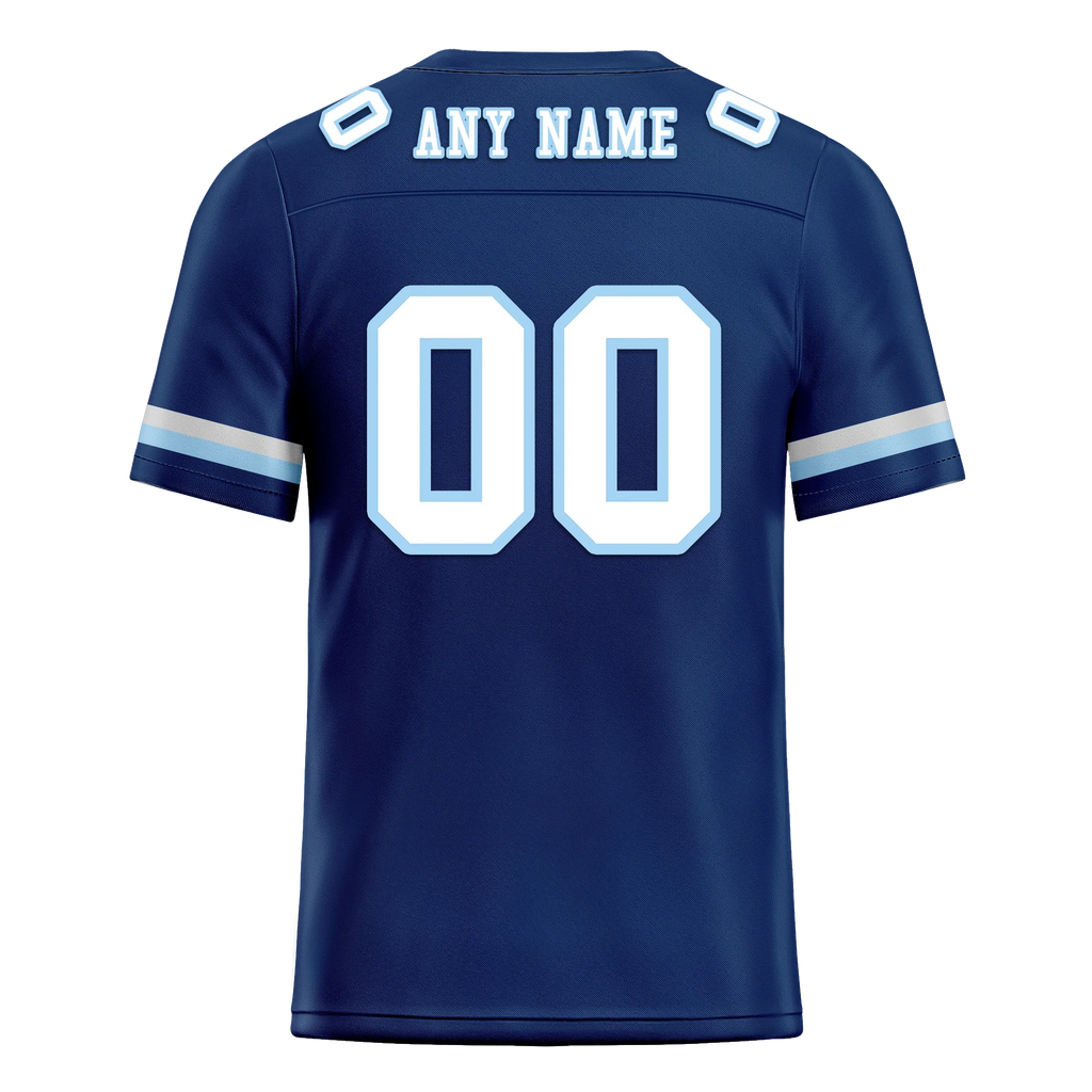 Custom Blue Classic Style Personalized Authentic Football Jersey FBJ02-bd0a70a7 - Coolcustomize