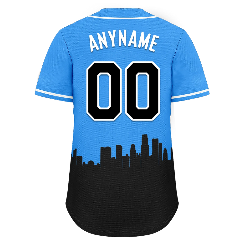 Custom Blue Black City Edition Personalized Authentic Baseball Jersey BSBJ01-D017132 - Coolcustomize
