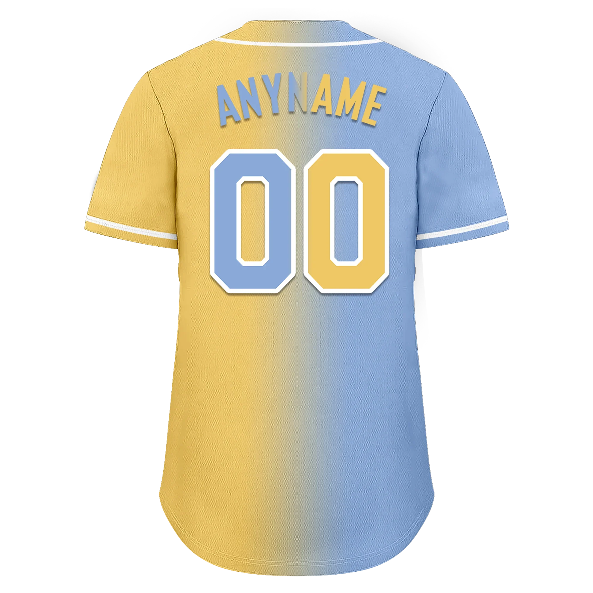Custom Blue Yellow Gradient Fashion Personalized Authentic Baseball Jersey BSBJ01-D0a7079 - Coolcustomize