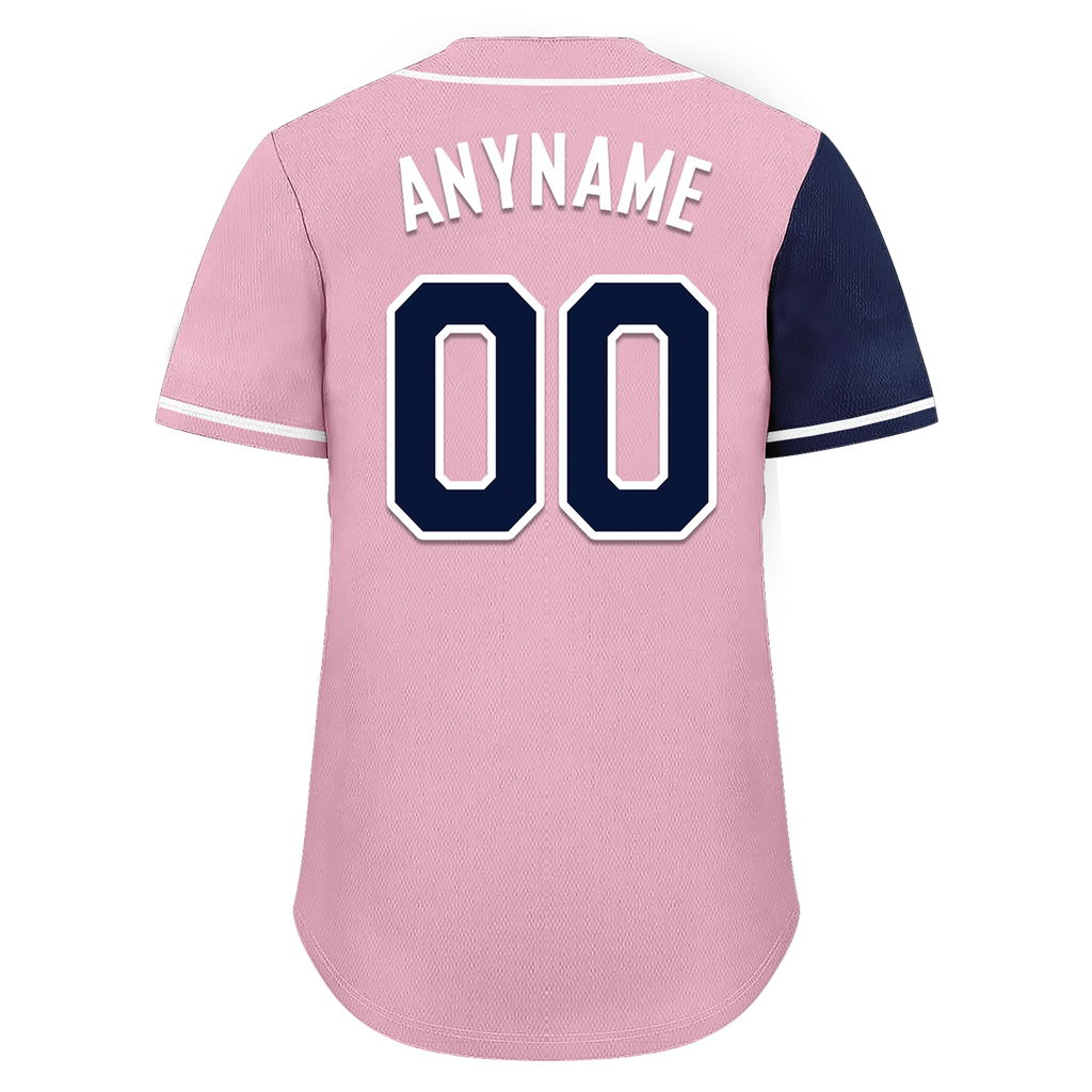 Custom Blue Pink Skull Fashion Personalized Authentic Baseball Jersey BSBJ01-D017145 - Coolcustomize
