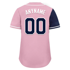 Custom Blue Pink Skull Fashion Personalized Authentic Baseball Jersey BSBJ01-D017145