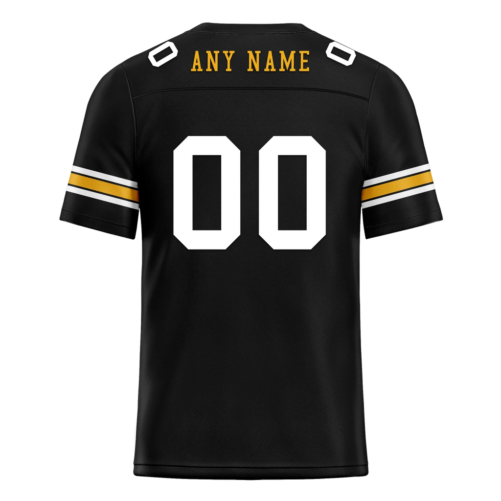 Custom Black Classic Style Personalized Authentic Football Jersey FBJ02-bd0a70a8 - Coolcustomize