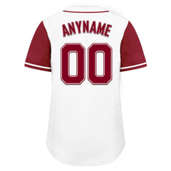 Custom White Burgundy Raglan Sleeves Personalized Authentic Baseball Jersey BSBJ01-D020200-17