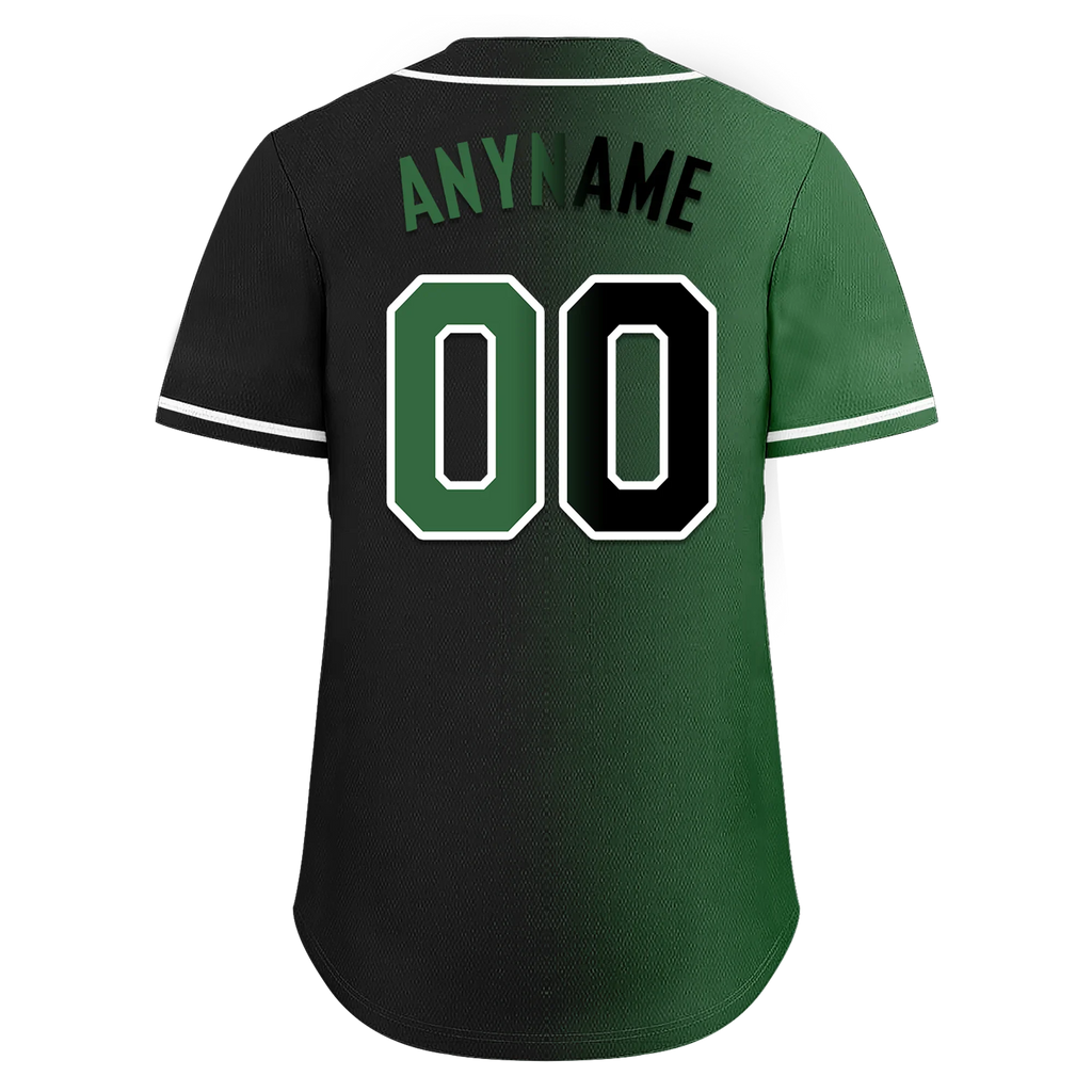 Custom Green Black Gradient Fashion Personalized Authentic Baseball Jersey BSBJ01-D0a707c - Coolcustomize