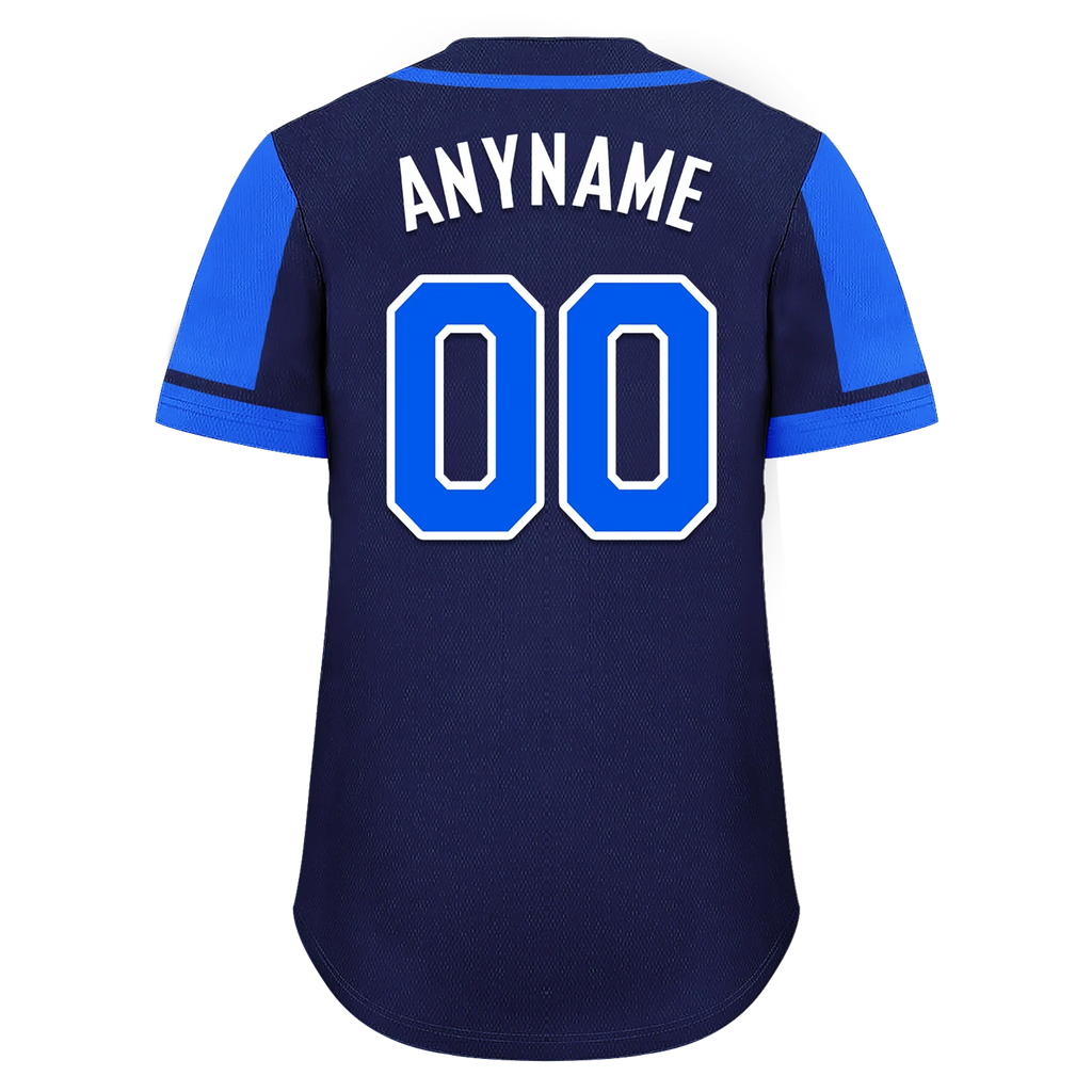 Custom Blue Raglan Sleeves Personalized Authentic Baseball Jersey BSBJ01-D017183 - Coolcustomize