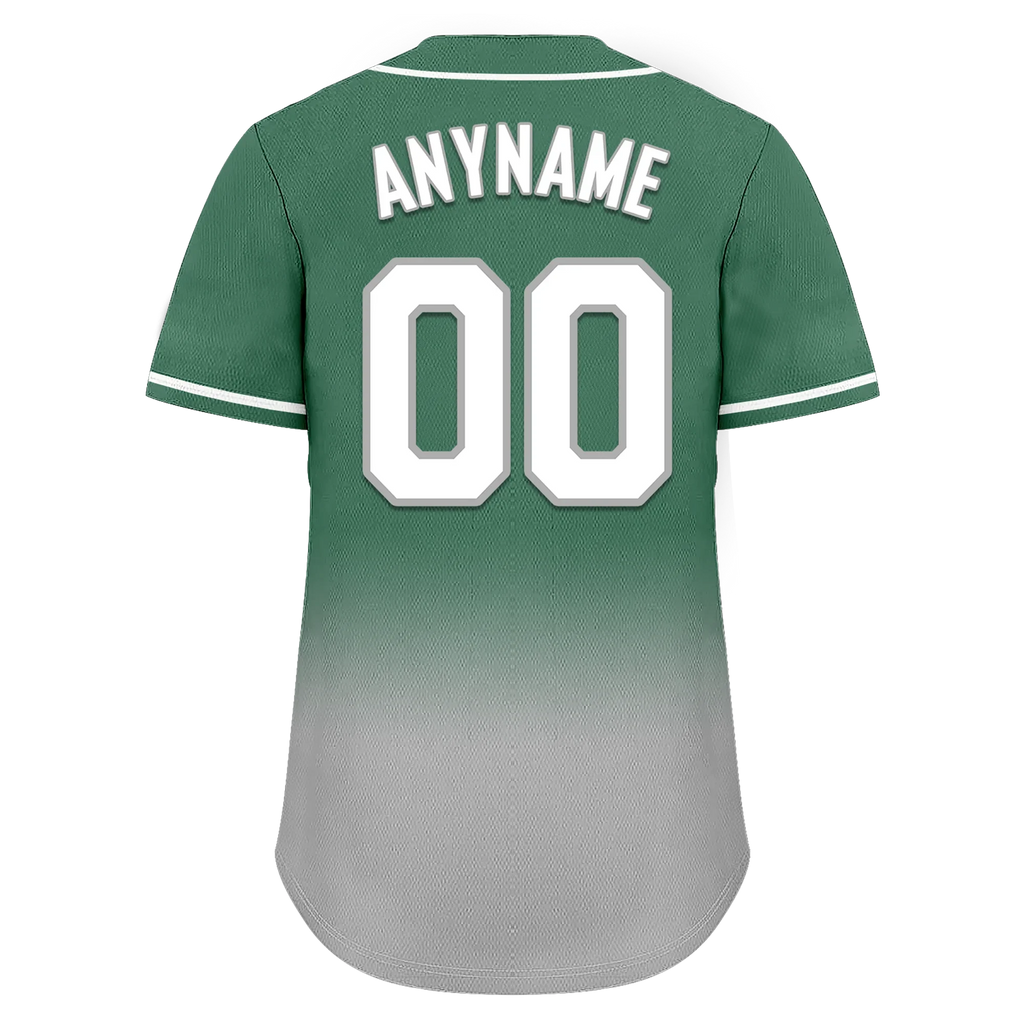 Custom Green Grey Fade Fashion Personalized Authentic Baseball Jersey BSBJ01-D0a70c9 - Coolcustomize