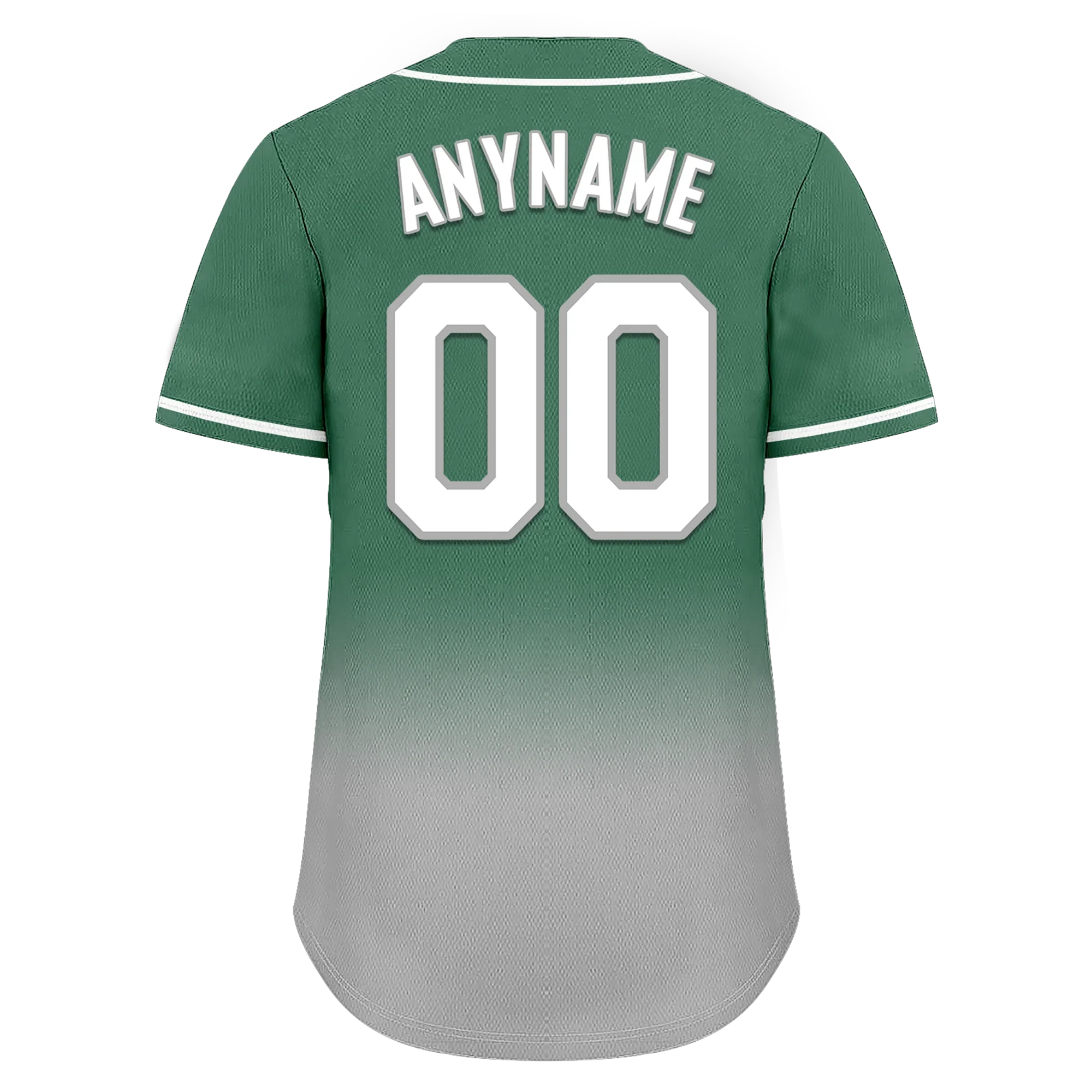 Custom Green Grey Fade Fashion Personalized Authentic Baseball Jersey BSBJ01-D0a70c9 - Coolcustomize