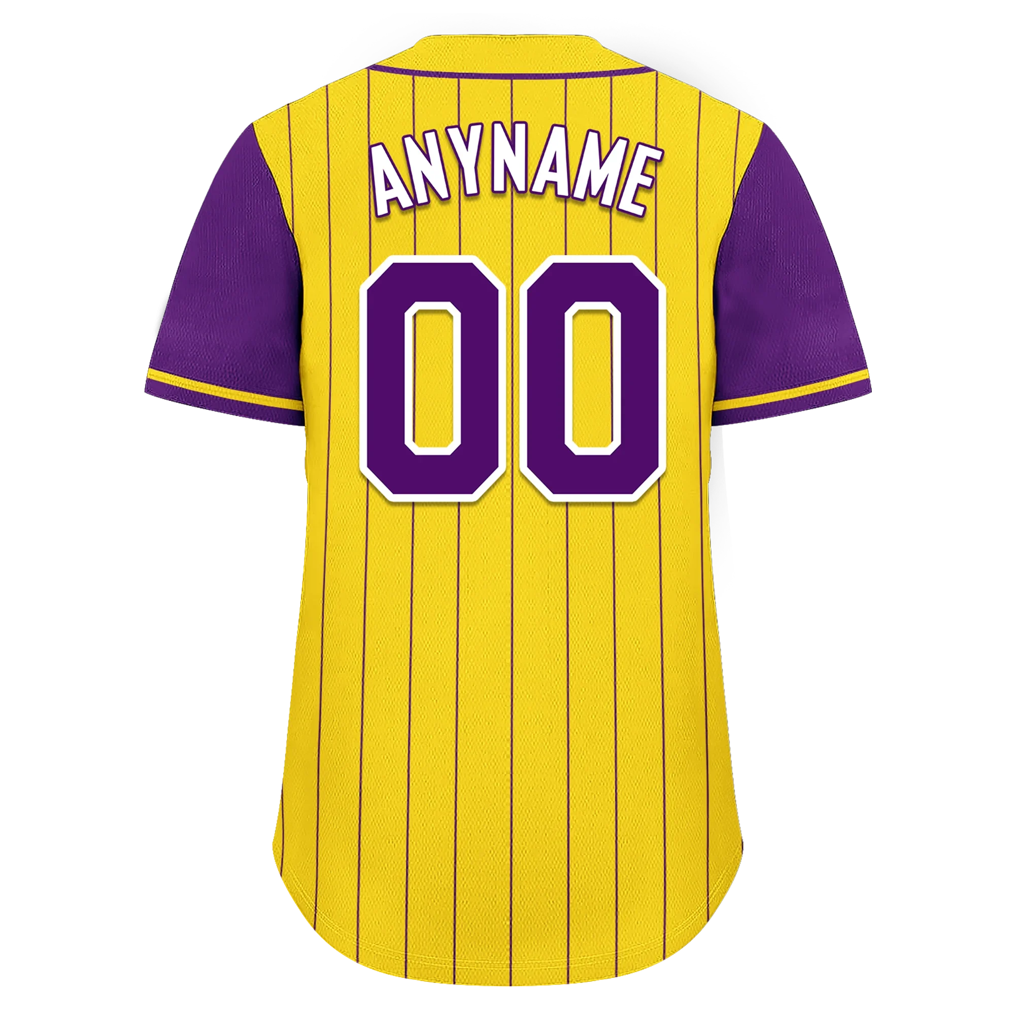 Custom Gold Purple Stripe Fashion Personalized Authentic Baseball Jersey BSBJ01-D017219 - Coolcustomize
