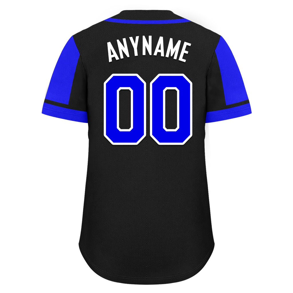Custom Blue Black Raglan Sleeves Personalized Authentic Baseball Jersey BSBJ01-D017169 - Coolcustomize