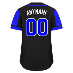 Custom Blue Black Raglan Sleeves Personalized Authentic Baseball Jersey BSBJ01-D017169